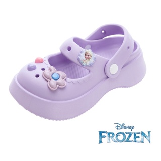 [康美佳鞋城] (免運）【Disney 迪士尼】冰雪奇緣 童厚底休閒涼鞋-紫/FOKG41906