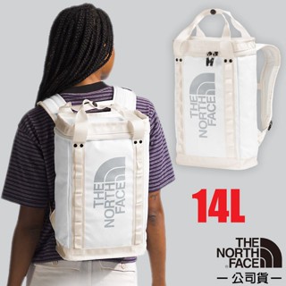 【The North Face】耐磨雙肩後揹包14L Explore Fusebox 電腦揹包/13吋筆電 白 3KYV