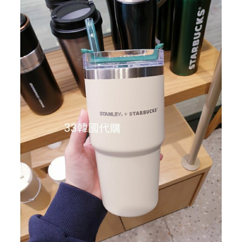 現貨☕韓國星巴克🌟 STANLEY 史丹利 不鏽鋼 吸管杯 保溫杯 冷飲杯 591ml 韓國限定 33韓國代購
