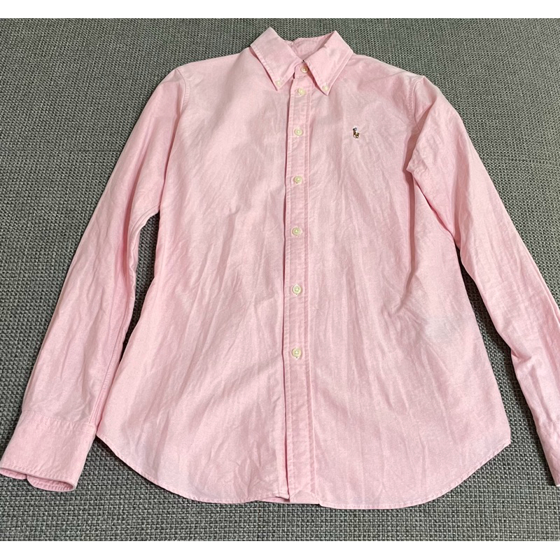 Ralph Lauren polo 經典款粉紅色S號 牛津布純棉襯衫