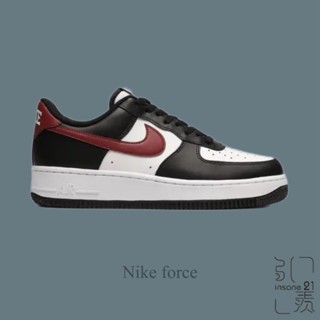 NIKE AIR FORCE 1'07 厚底 黑白紅 休閒 男款 FZ4615-001【Insane-21】