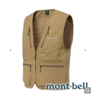 【mont-bell】NATURE GUIDE男多口袋背心『黃褐』1103333 戶外 露營 登山 健行 休閒 時尚 口
