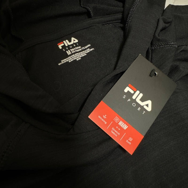 FILA 鋪棉長袖帽T 尺寸M