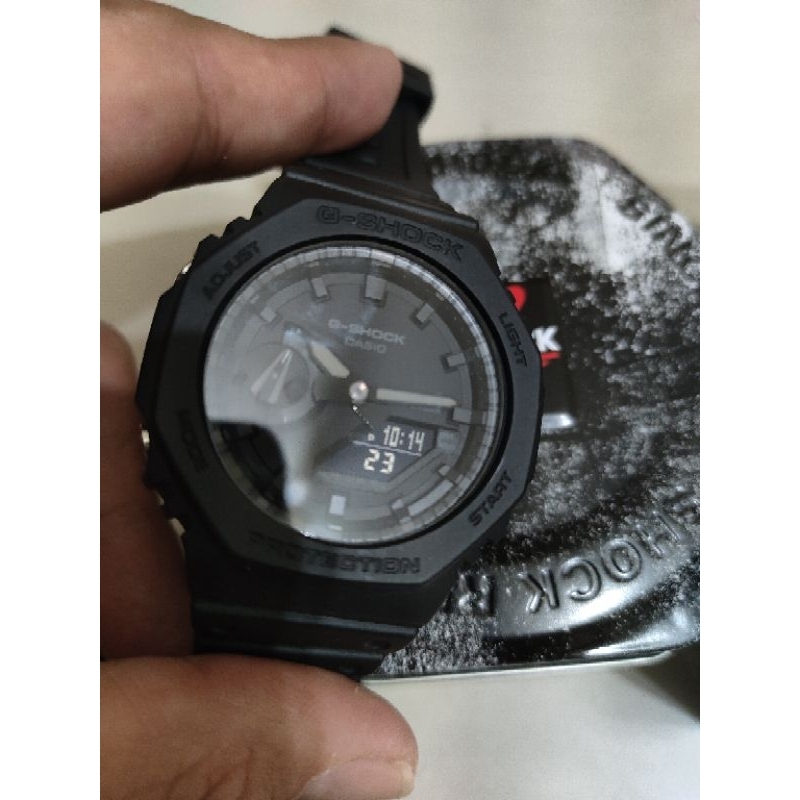CASIO 卡西歐 G-SHOCK 八角農家橡樹雙顯手錶(GA-2100-1A1)