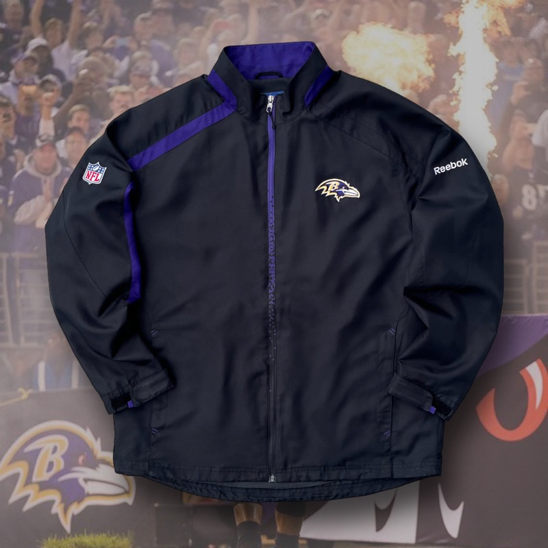 Baltimore Ravens 90’s Windbreaker🪶 Reebok 巴爾的摩烏鴉 NFL 風衣外套 古著
