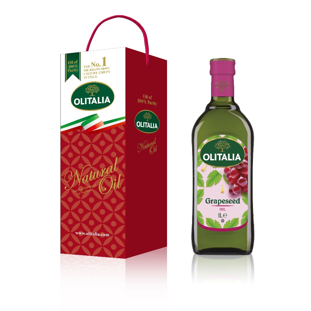 【奧利塔olitalia】1L葡萄籽油 A210004(單瓶/含禮盒) 義大利原裝進口 效期一年以上 現貨 原廠公司貨