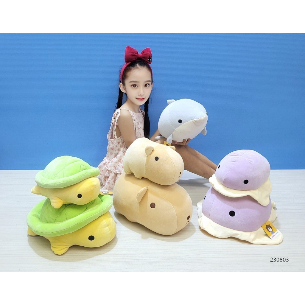 【海陸動物玩偶】水豚娃娃 海龜娃娃 魟魚娃娃 海豚娃娃『喵的~娃娃屋』