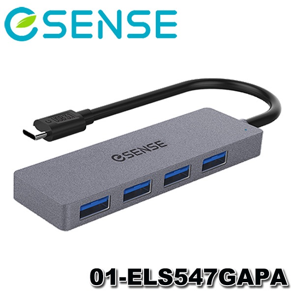 【3CTOWN】含稅附發票 eSENSE 逸盛 01-ELS547 Type-C USB3.1高速傳輸 4埠HUB