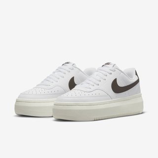 S.G W NIKE COURT VISION ALTA LTR DM0113-103 白底咖啡色勾 厚底 奶油底 女鞋
