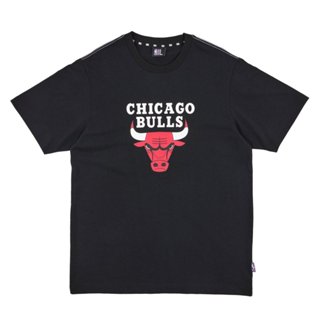 【全能MAX】NBA 基本款 隊徽印刷 短袖上衣 公牛隊 復古 黑色 3425103020