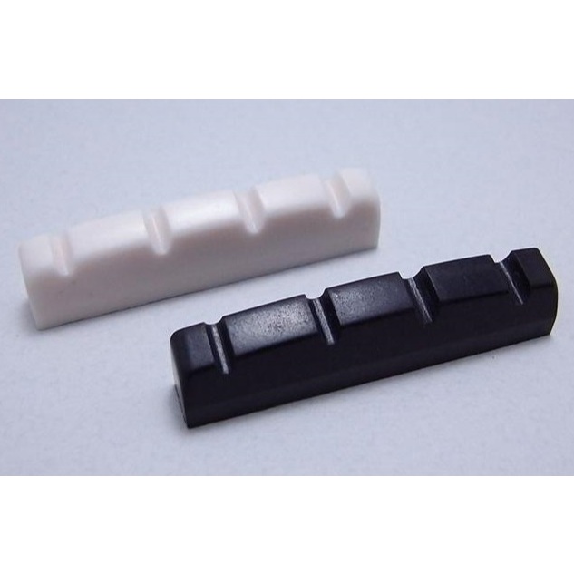韓國 吉他零件大廠製造 電貝斯 塑膠 上弦枕 Gibson Style Nut 43 X 6mm 白 黑色【樂器零件王】