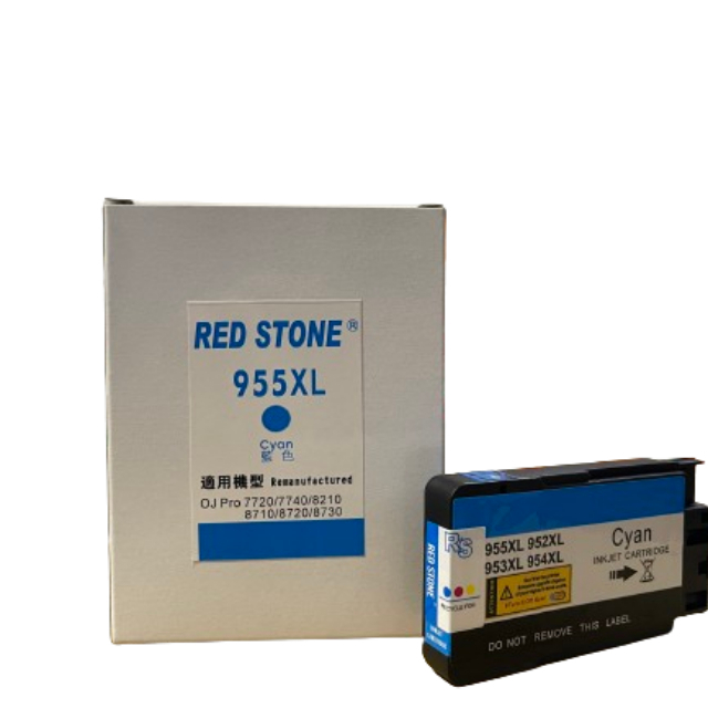 【當天出貨】RED STONE for HP 955XL L0S63AA 藍色高容量環保墨水匣