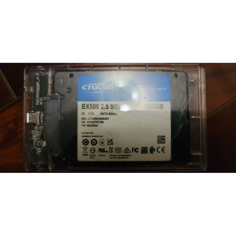 美光BX500 480g 2.5吋SSD