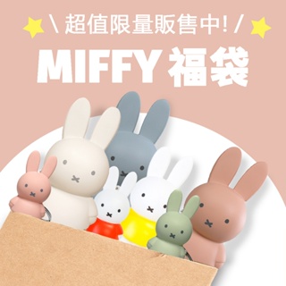MIFFY米菲兔商店 -Miffy 米菲兔 莫蘭迪色系款 公仔存錢筒 鑰匙圈 隨機福袋組