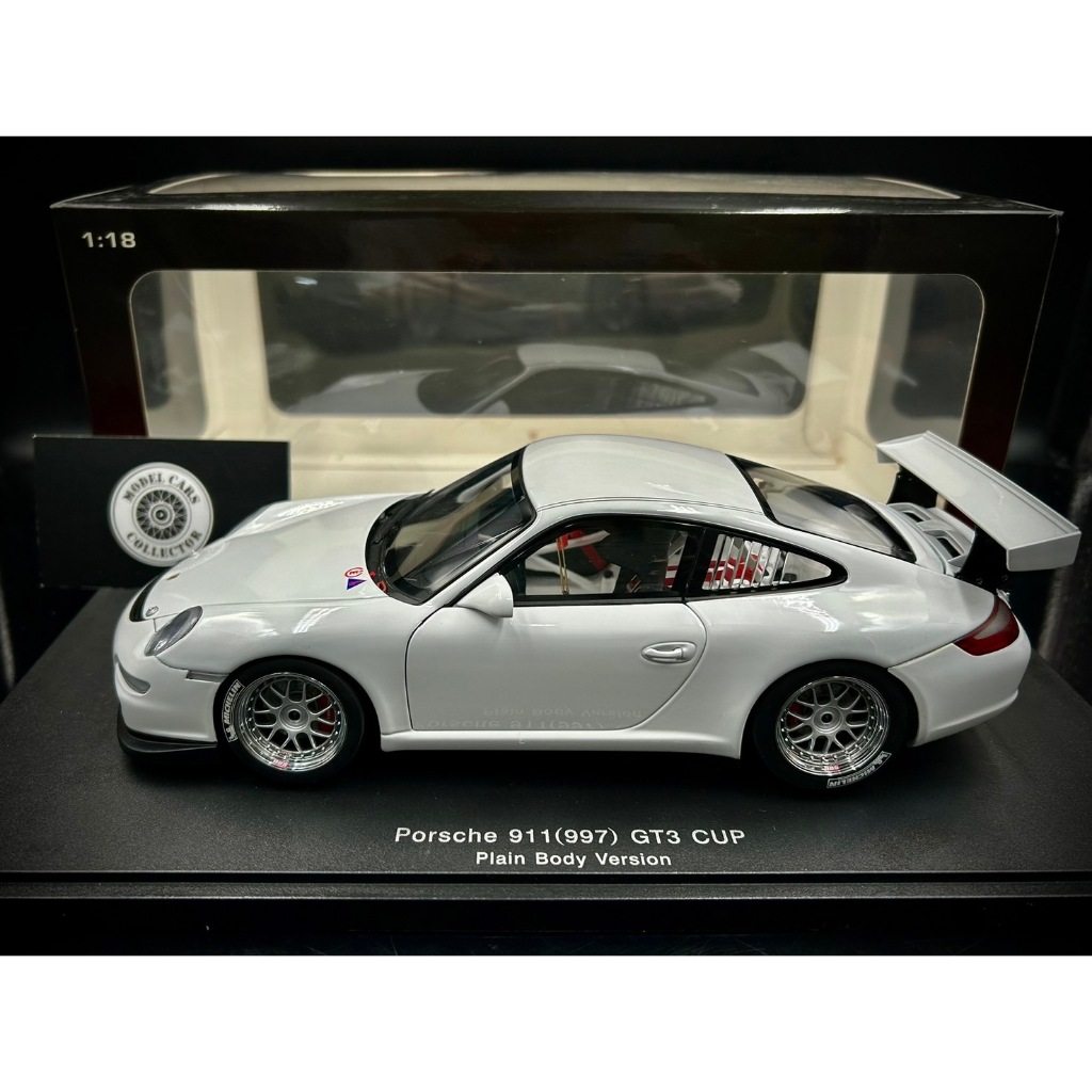 【收藏模人】Autoart Porsche 911 997 GT3 CUP 2007 白 1:18 1/18 80783