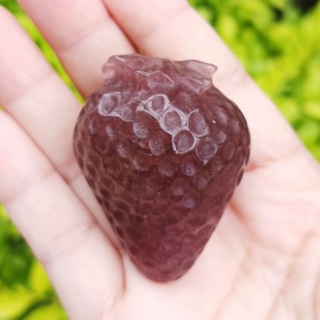 『靖靖水晶礦石』草莓晶草莓 水晶雕件 草莓水晶 草莓造型