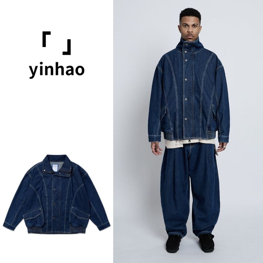 【「　」yinhao】BLACK LABEL ｜Washed Denim Jacket - Blue Jeans