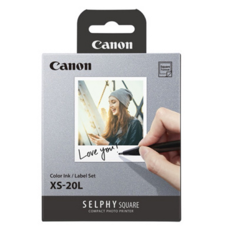 Canon SELPHY XS-20L (方形相片貼紙) 相紙20張含墨盒 QX10 適