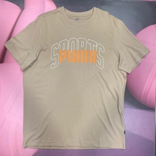 Puma-基本系列-學院-短袖T恤-運動上衣-68017783-男款-奶茶色