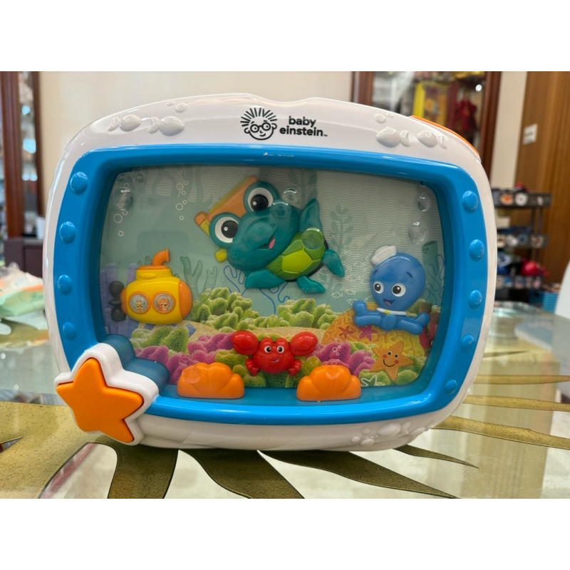 美國二手正品 baby einstein 小小愛因斯坦嬰兒床邊安撫水族箱海洋之夢夜燈 Sea Dreams聲光音樂鈴玩具