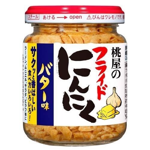 日本 桃屋奶油香蒜片 40g Momoya butter garlic slices 蒜片 玻璃罐裝 炸蒜片