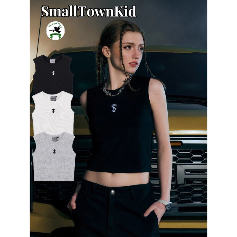 【TAH】STK SmallTownKid Asen主理 女版基礎刺繡Logo背心 美式 百搭