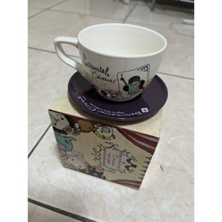 7-11 深情馬戲團 咖啡杯 陶杯 杯盤組 紅心魔術 黑桃撲克