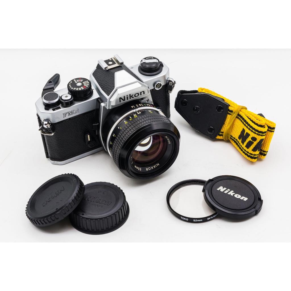 呈現-再生相機:經典Nikon FM2+50mm f1.4 K版 non ai 文青相機 底片機9.5成新