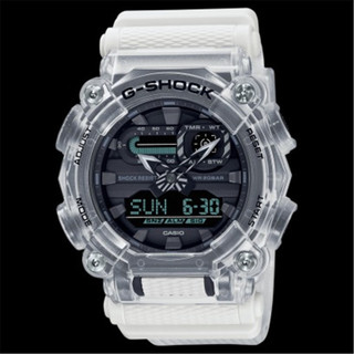 CASIO 卡西歐 G-SHOCK 炫彩音浪 半透明 工業風格 雙顯系列-冰酷白 (GA-900SKL-7A)[秀時堂]