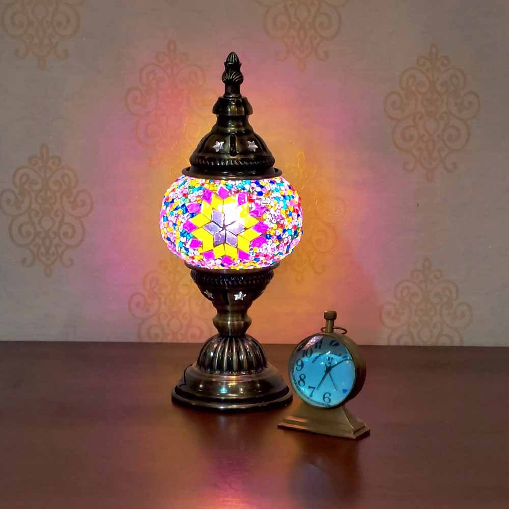 【DREAM LIGHTS】土耳其風 馬賽克拼貼桌燈 3303-1T1 厚玻璃 馬賽克燈 DIY桌燈 摩洛哥風燈飾 禮物