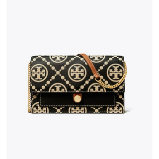 Tory Burch T MONOGRAM專櫃款全牛皮斜背/肩揹包