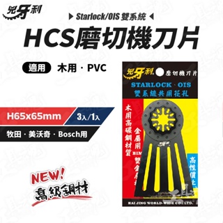 HCS磨切機刀片 H65x65 兇牙利 磨切機 Starlock/OIS 雙系統 木片 PVC 刀片 鋸片