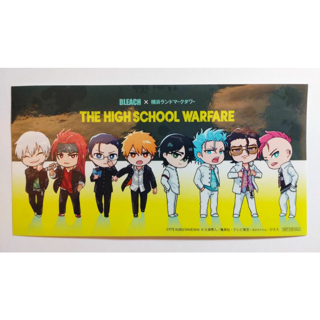 【出清】BLEACH死神動畫20周年紀念日本橫濱地標塔限定CAFE特典貼紙 護廷高校星十字學園黑崎一護烏魯奇奧拉代購參考