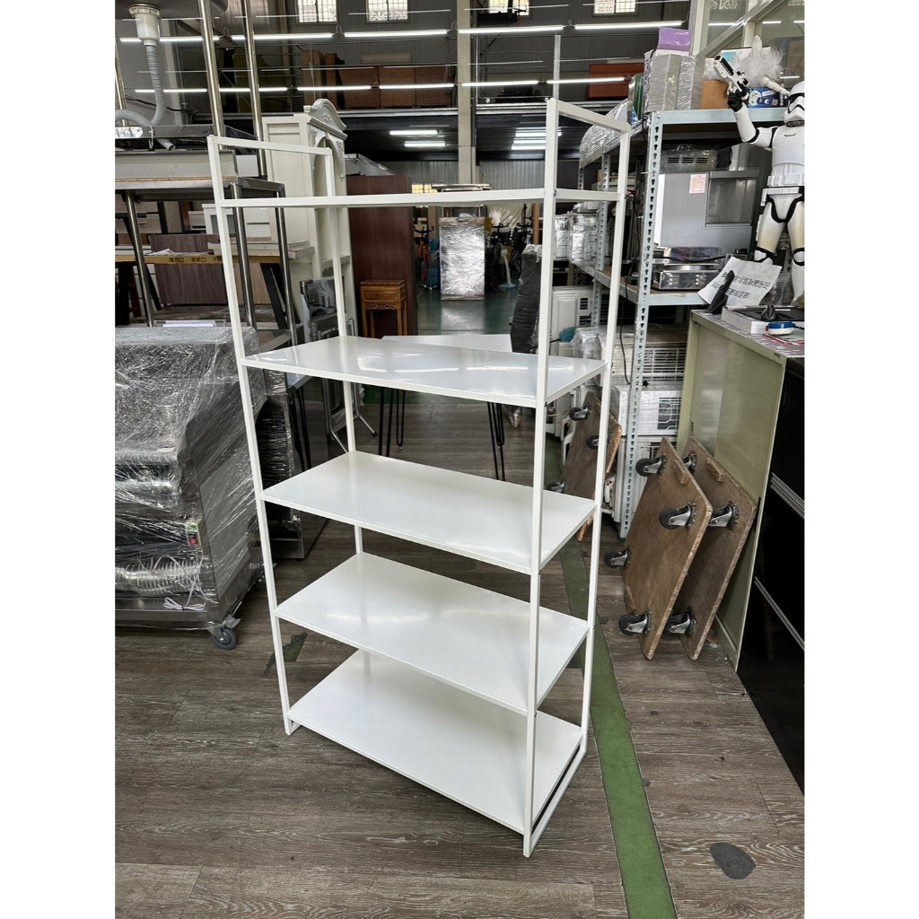 吉田二手傢俱❤IKEA白色開放式層架 收納櫃 收納層架 落地層架 書架 置物架 落地置物架