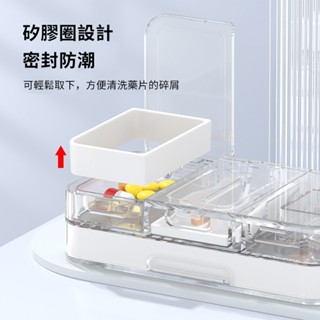 『茉立家居』旅用三合一雙層迷你藥盒隨身型粉藥盒磨藥切藥器