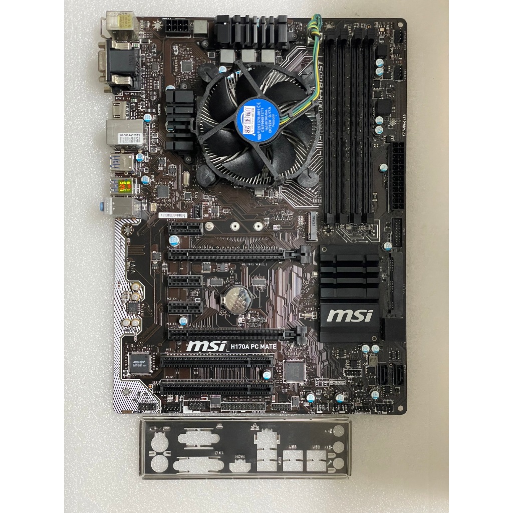 i7-7700 + MSI H170A PC MATE附檔板/風扇