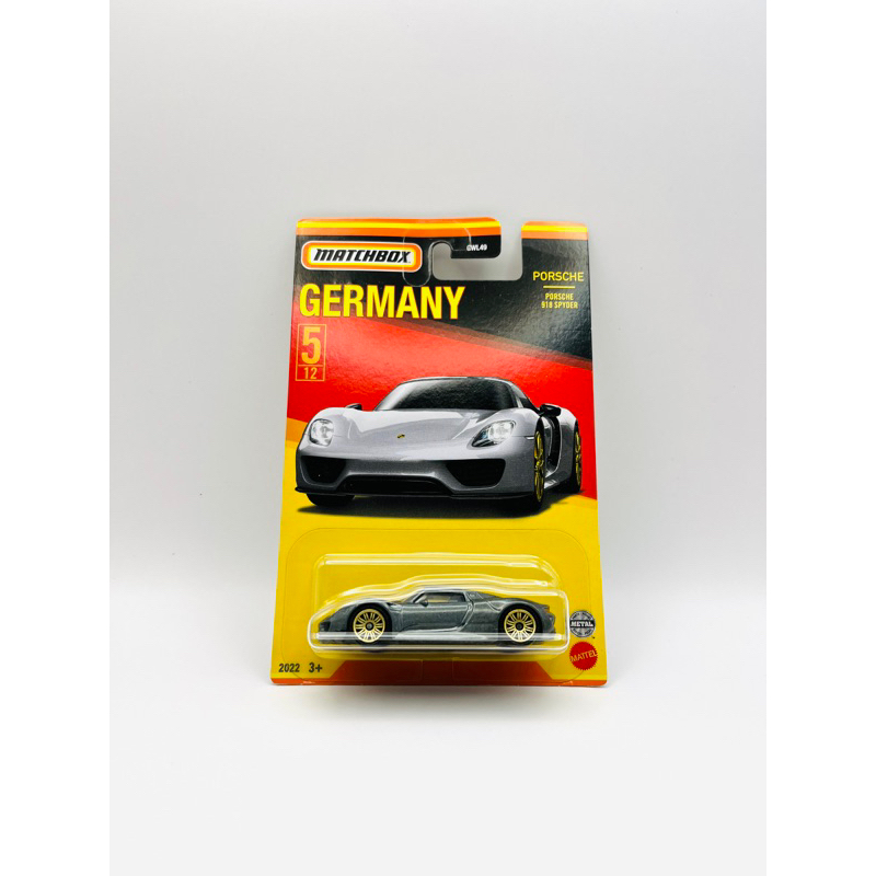 Matchbox 火柴盒 Porsche 918 Spyder 灰色 金色輪圈