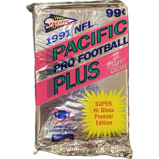 【全新正版球員卡】 1991 Pacific Plus Football Cards Jumbo Pack