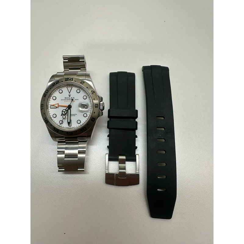 勞力士錶款Rubber B 錶帶 新款 226570 Explorer II 42mm 橡膠錶帶