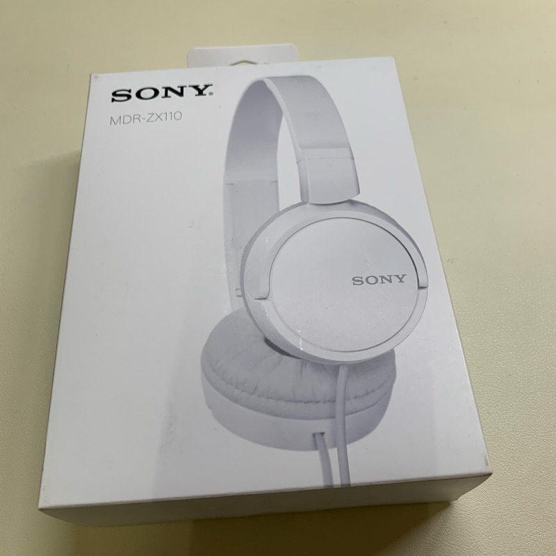 台灣索尼 SONY MDR-ZX110 白色 立體聲耳罩式耳機 有線頭罩式耳機