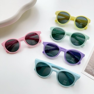 🕶️Q.M SHOP🕶️五月新款-輕巧偏光矽膠彈性ins風微圓框兒童墨鏡 太陽眼鏡 輕量 檢驗合格 抗UV400 兒童偏