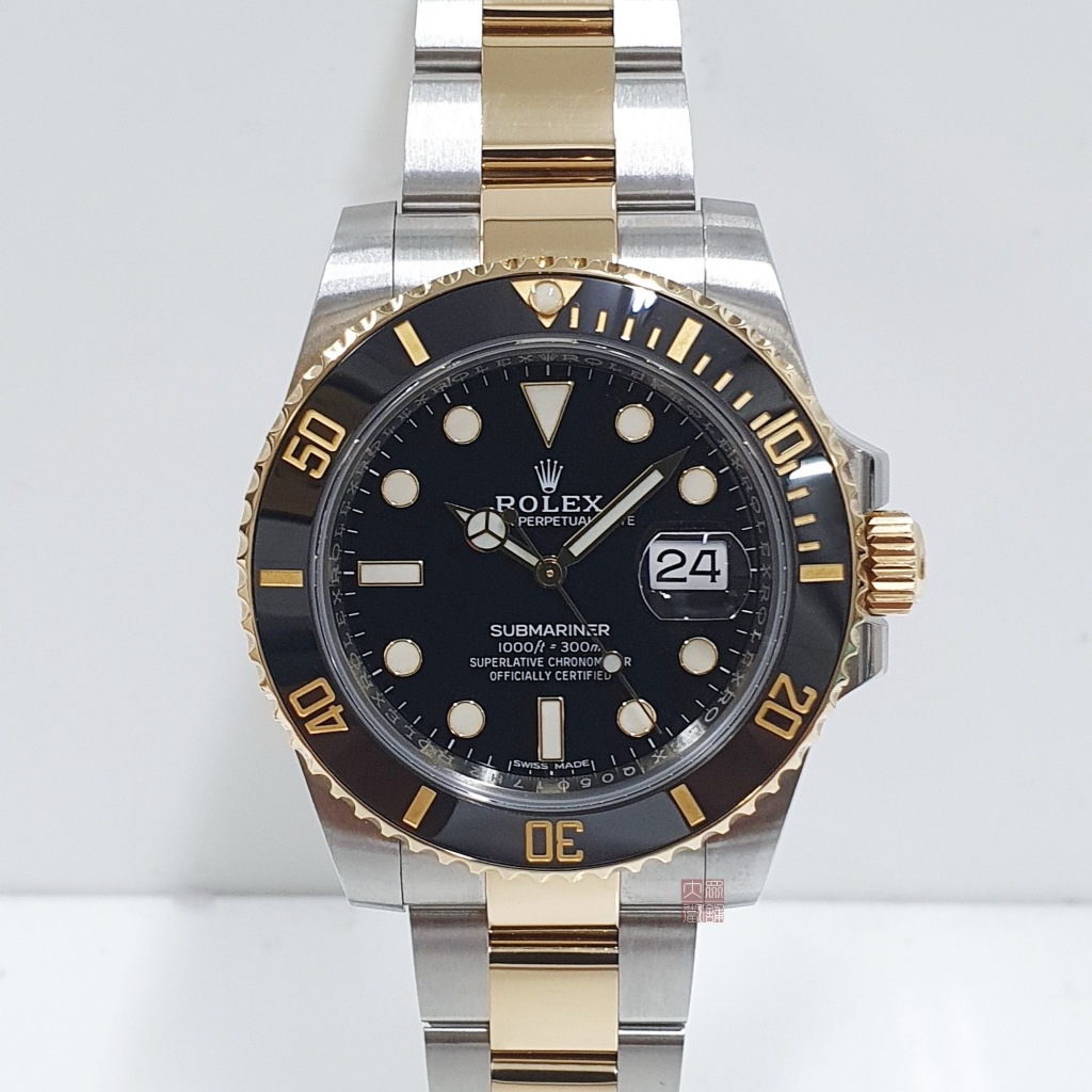 ROLEX 勞力士 116613LN 潛航者 2017/11全配件 熱門款 半金黑水鬼 錶徑40mm 大眾當舖L708