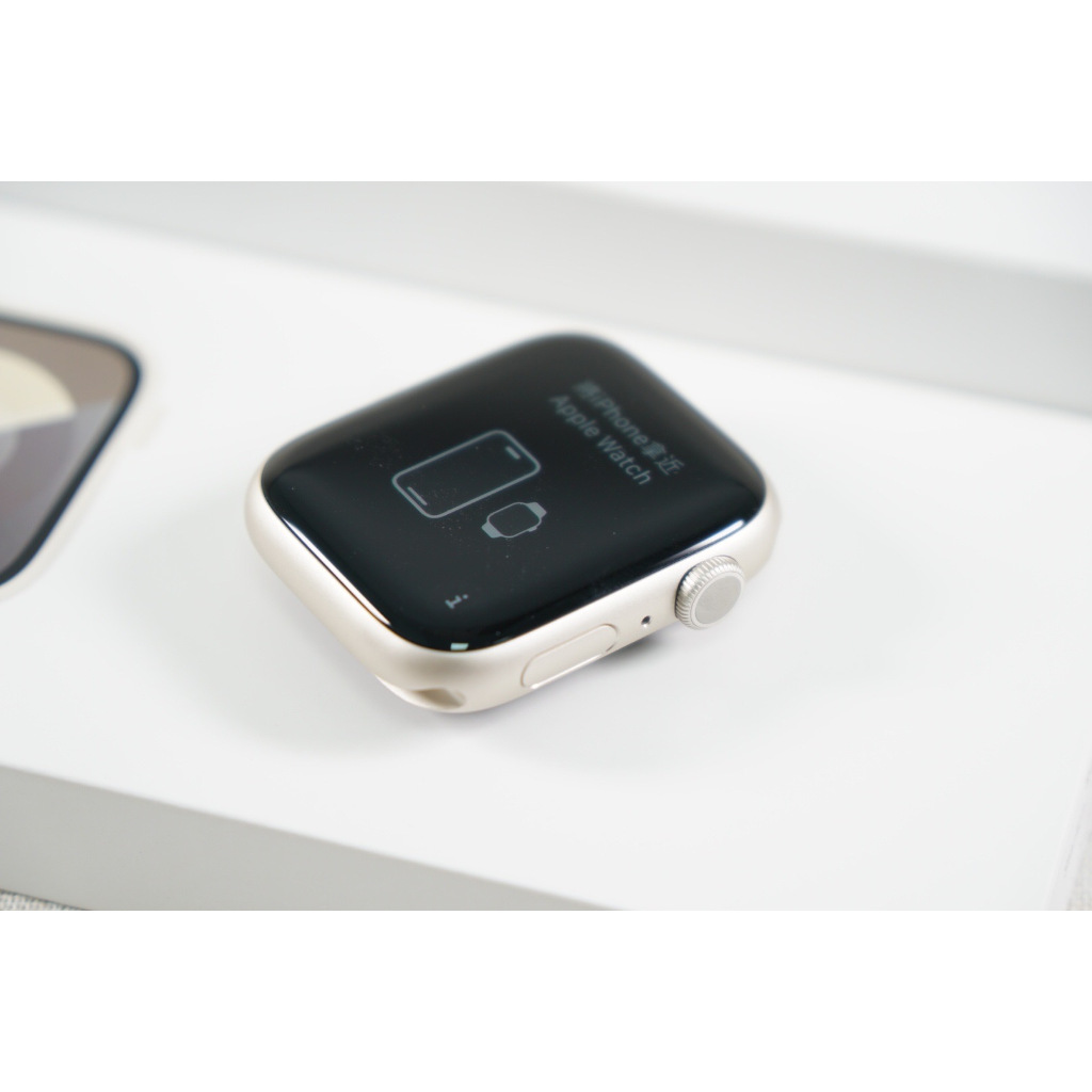 蘋果 Apple Watch S9 45mm 星光色 S/M 運動錶帶 GPS A2980 保固中
