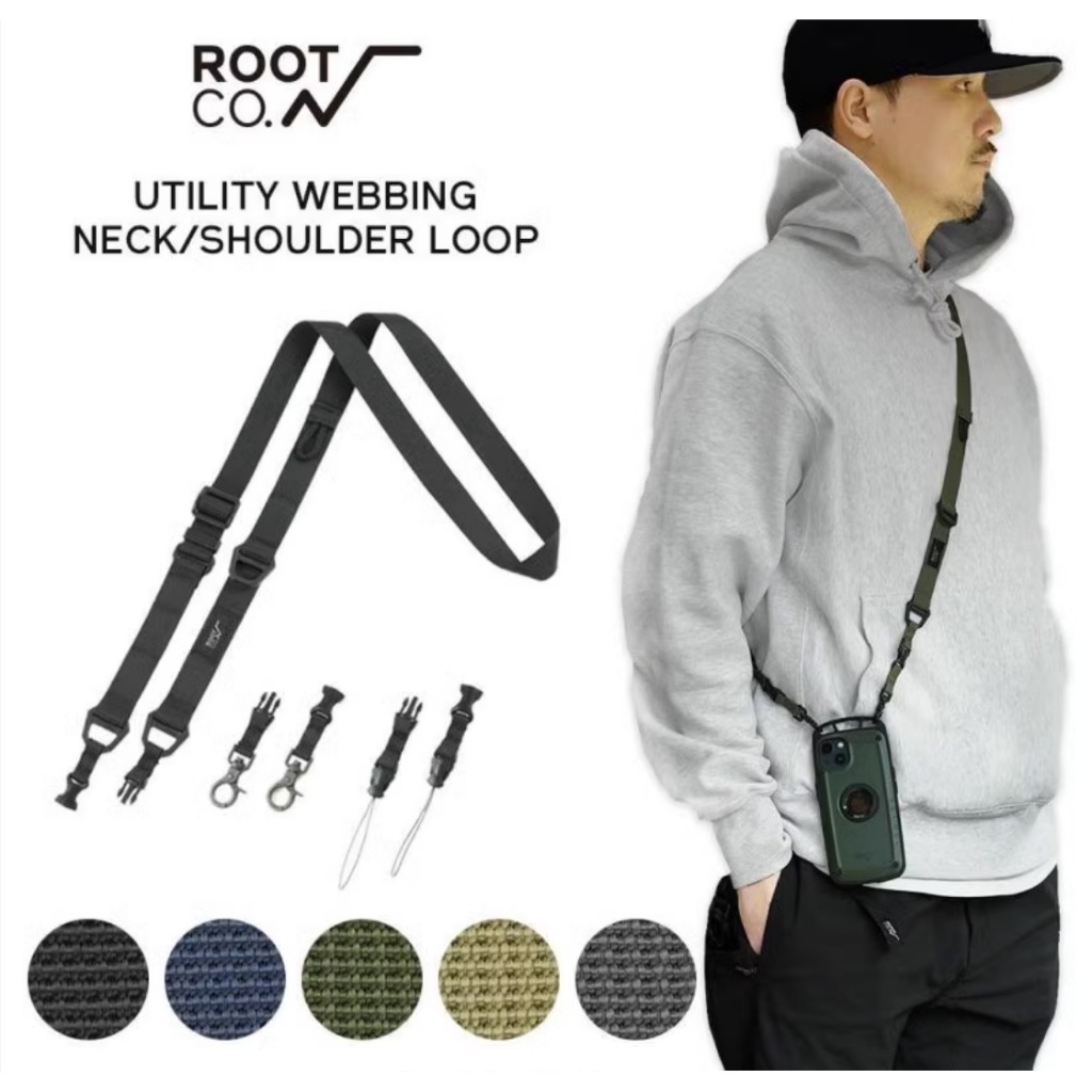 日本 ROOT CO 多功能戰術肩背帶相機背帶 掛繩 背繩 手機掛繩 斜垮包背包