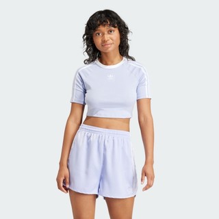 adidas 女性 短版 短袖 上衣 三葉草 粉紫色 3 S BABY TEE IP0658