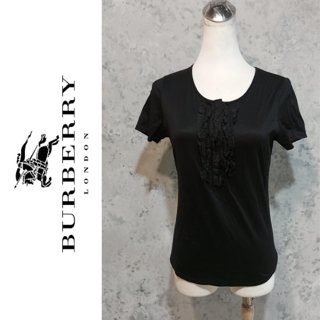 二手真品 BURBERRY 荷葉造型上衣 03052901 S314