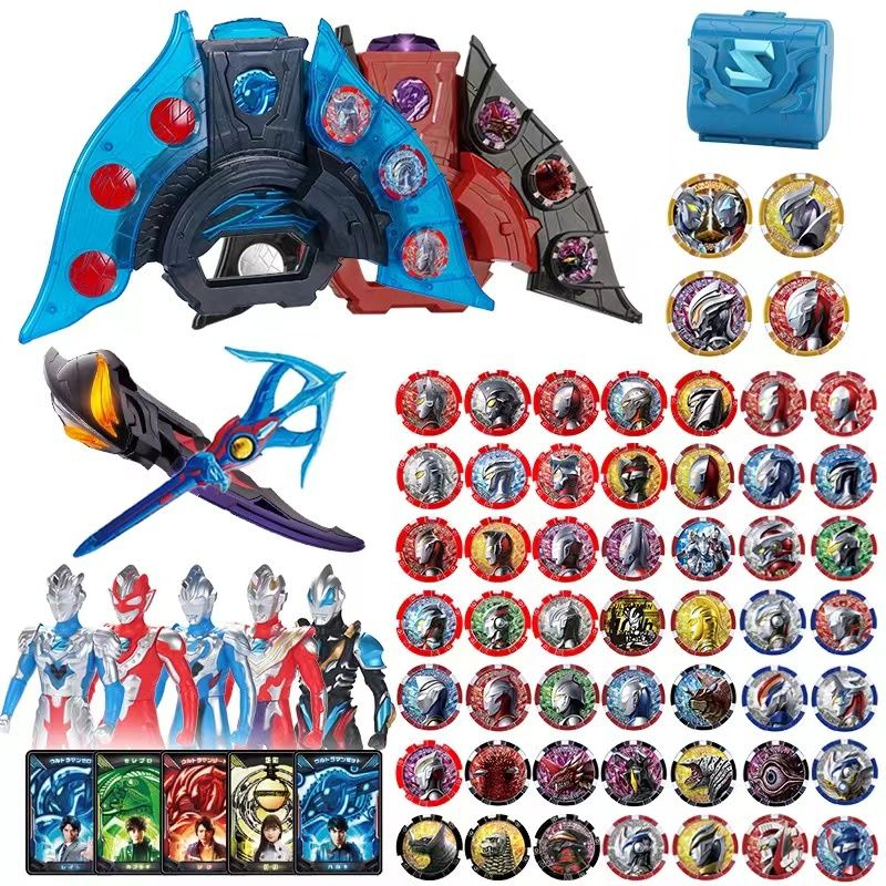 【台灣出貨】澤塔 超人力霸王 變身器 感應 勛章 貝利亞 魔劍 變形 升華器 人偶 槍 弓 玩具套裝 奧特曼 玩具套餐