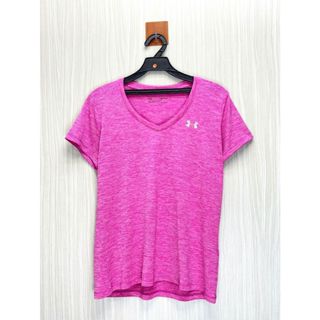 UA Under Armour 桃紅炫彩小Logo運動V領上衣