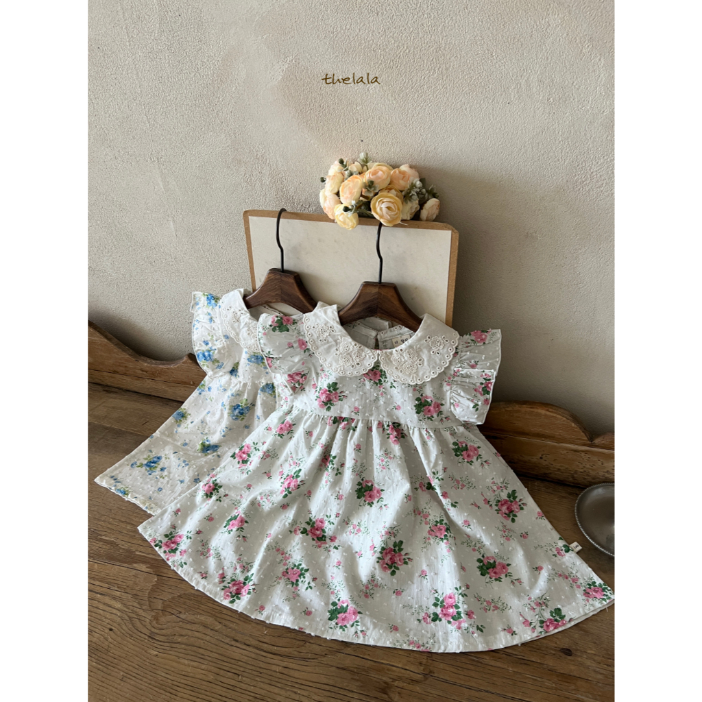 《預購》The Lala玫瑰洋裝｜兒童短袖 兒童衣服  兒童 兒童睡衣 兒童洋裝 韓國童裝
