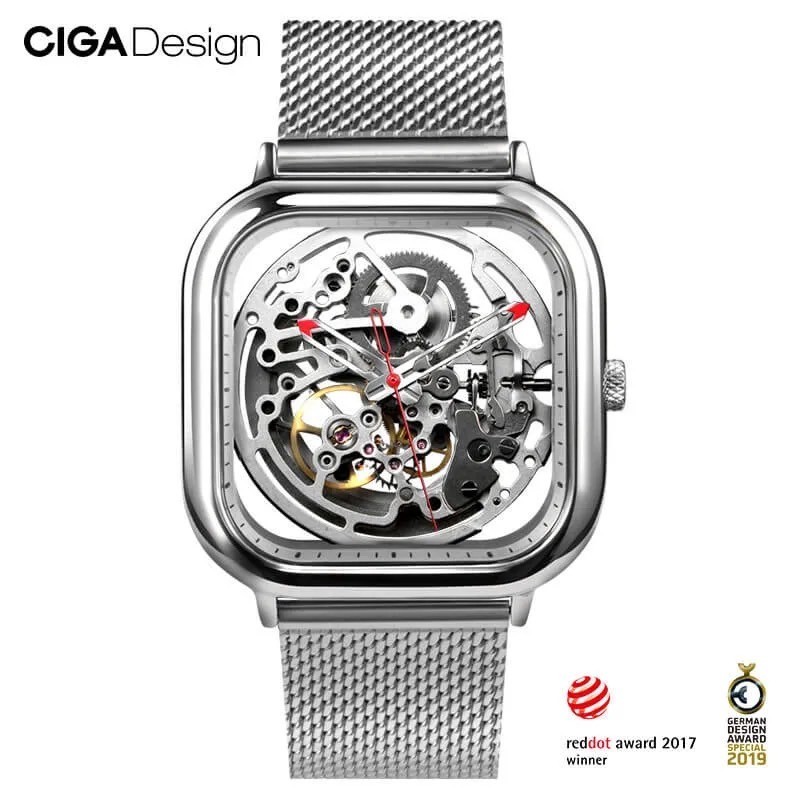 【CIGA Design】 Ｃ系列方型自動機械錶 Z011-SISI-W13 41mm 現代鐘錶